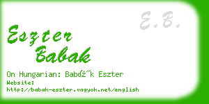 eszter babak business card